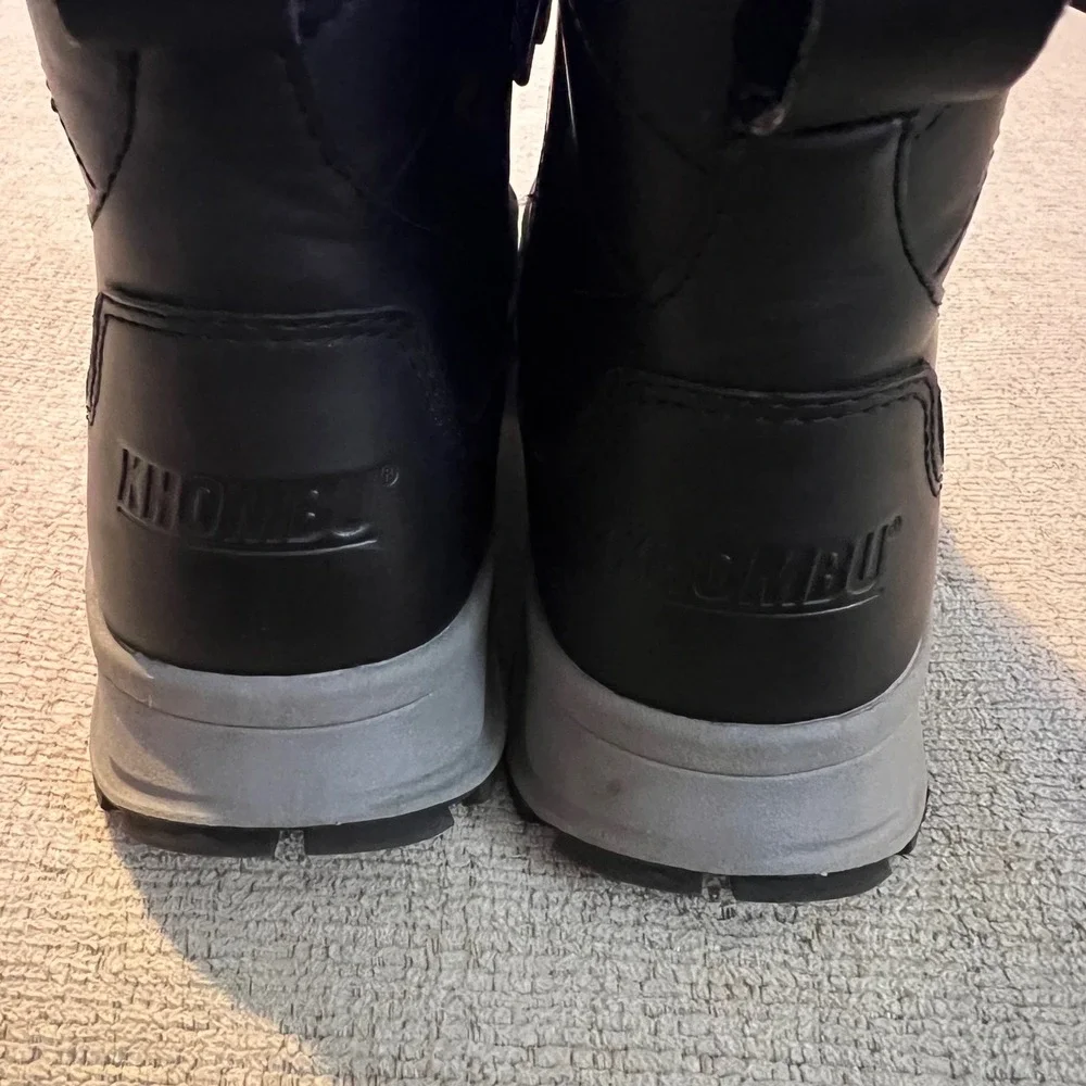 Khombu Womens Black Faux Fur Lined Winter Boots Side Zip Ankle‎ Booties Size 6
